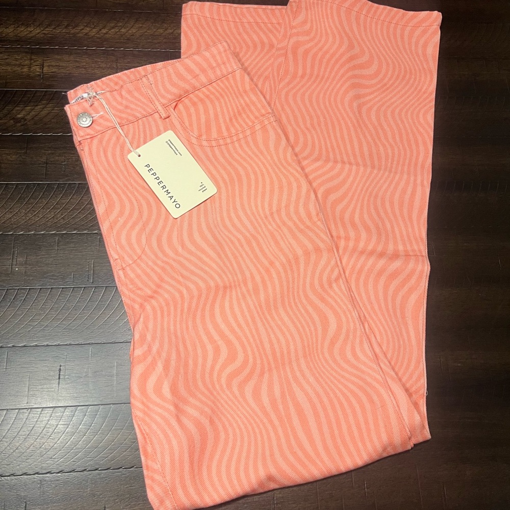Pepper Mayo Coral Patterned Pants